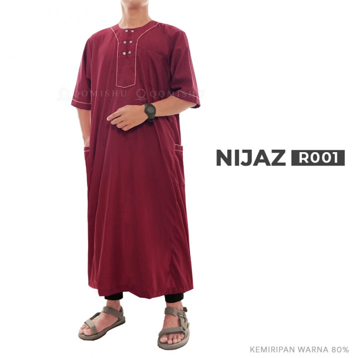 SALE Jubah Muslim Pria Gamis Ikhwan NIJAZ QOMISHU