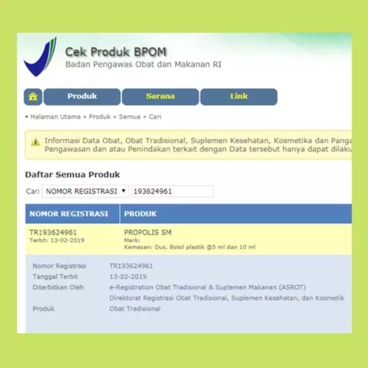 Obat Polip Hidung, Sinusitis, Hidung Tersumbat, Pilek Menahun - Obat Tetes Hidung Propolis SM - BPOM-7