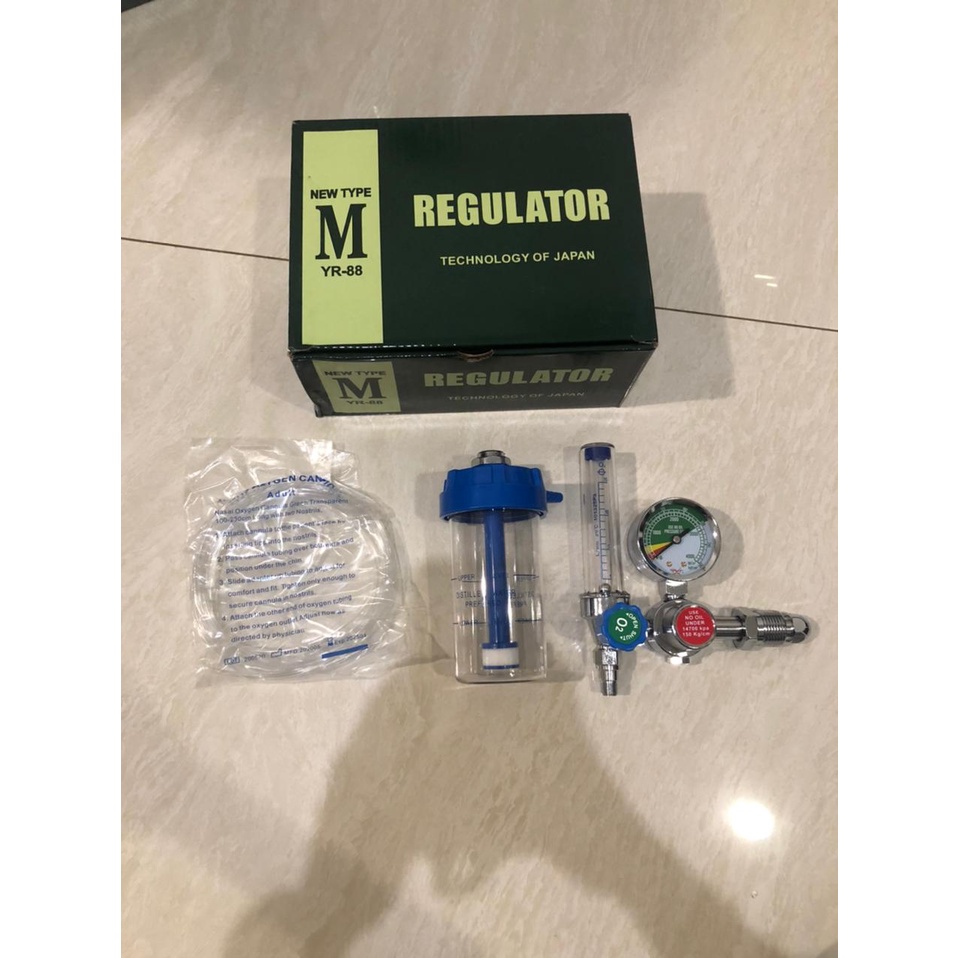 Regulator tabung oksigen JAPAN TECHNOLOGY Oxygen Medis Murah Selang Oxygen Dewasa Fullset