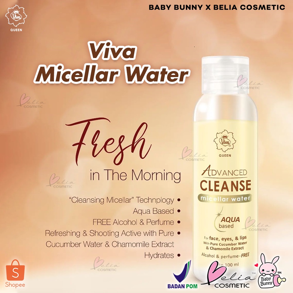 ❤ BELIA ❤ VIVA Queen Advance Cleanse Micellar Water 100ml | Micellar | Pembersih Make Up | BPOM