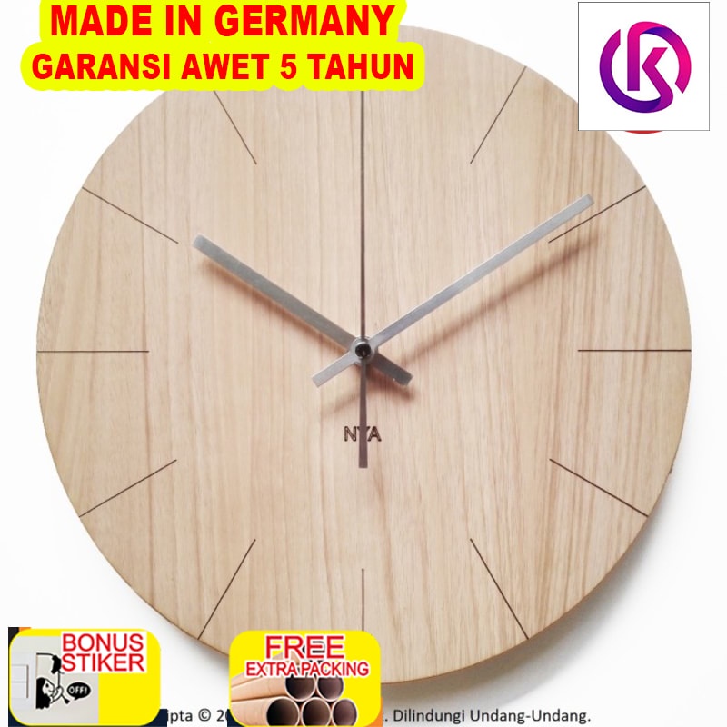 

Promo Jam Dinding Unik Artistik - SilverMapleStripe Wall Clock