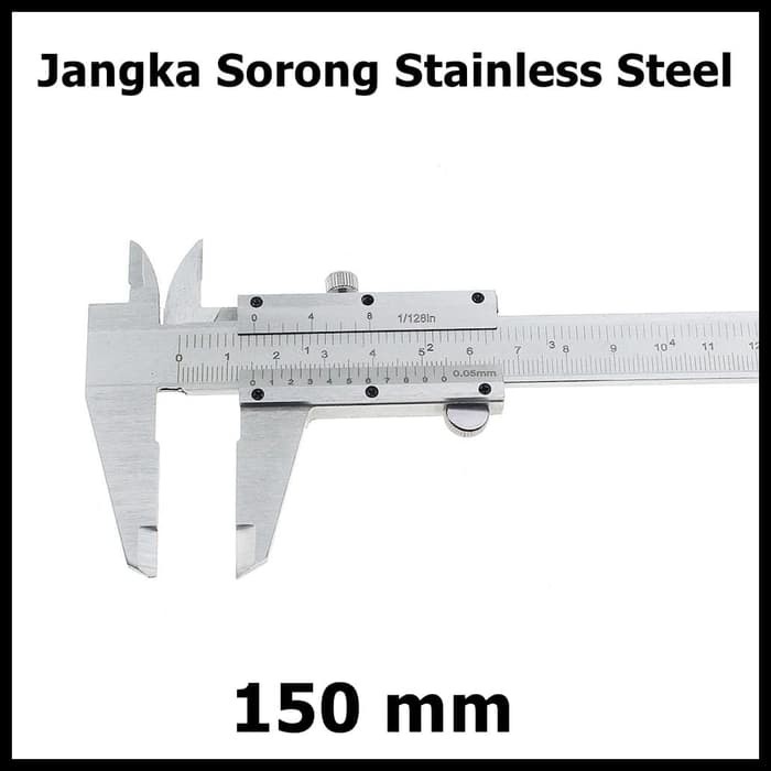 Jangka Sorong Stainless Steel Vernier Caliper Manual 150mm 15cm