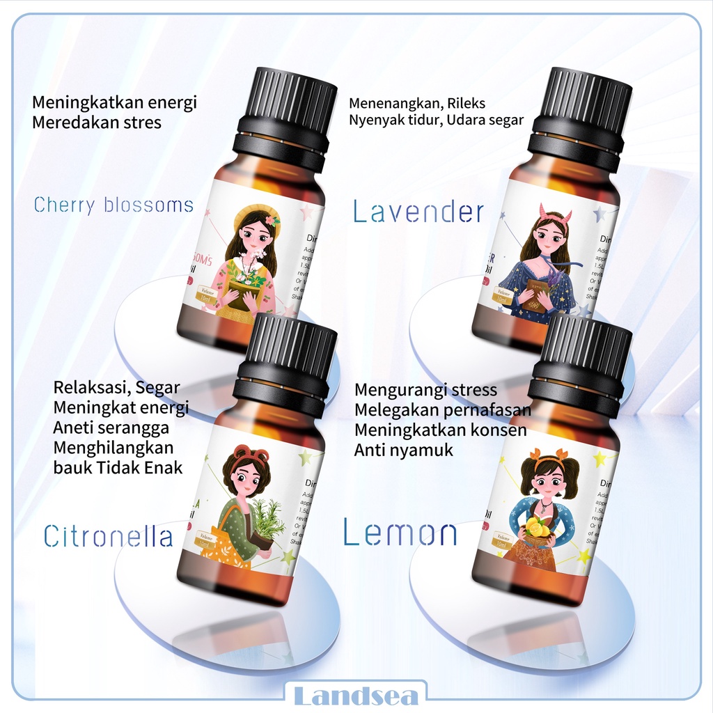 Landsea Essential Oil - 10ML - Aromatherapy - Aromaterapi - untuk Diffuser / Humidifier