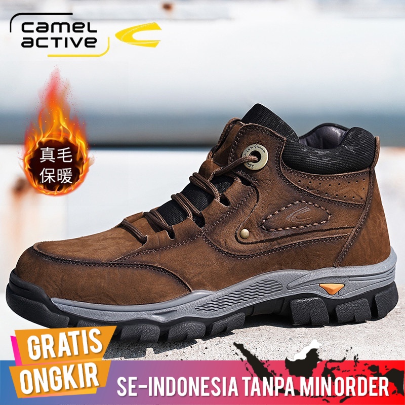 Sepatu Pria Import Boots Casual Camel Active Original Sepatu Pria Musim dngin Hangat Wol Sepatu Bot 