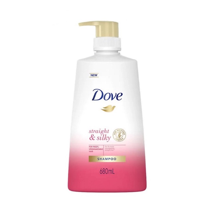DOVE Shampoo - STRAIGHT & SILKY (680mL)