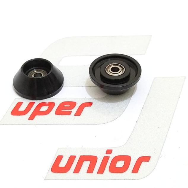 ☪ Rep Tamiya 95497 13mm Tapered Ringless Rollers, Black - + break in ◊