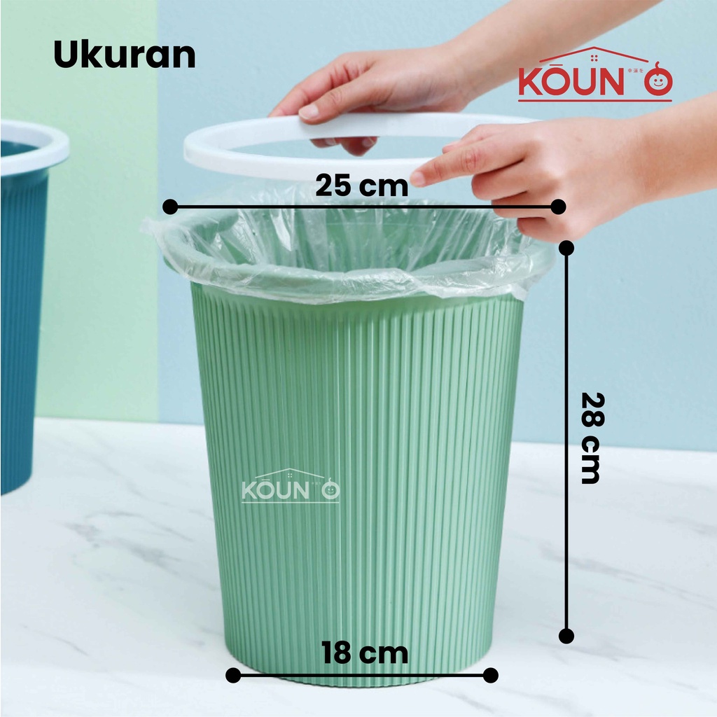 Tong Sampah Portable dengan Tempat Kantong Plastik Sampah Refill Isi Ulang Roll Gulungan Otomatis