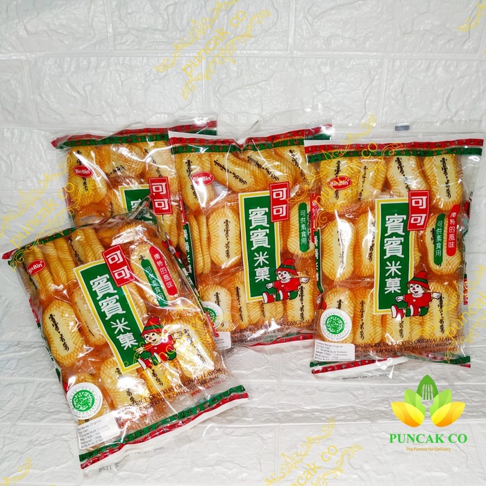 

TERLARIS BIN BIN RICE CRACKERS Rasa Original 150 Gr Snack Vegan NO MSG