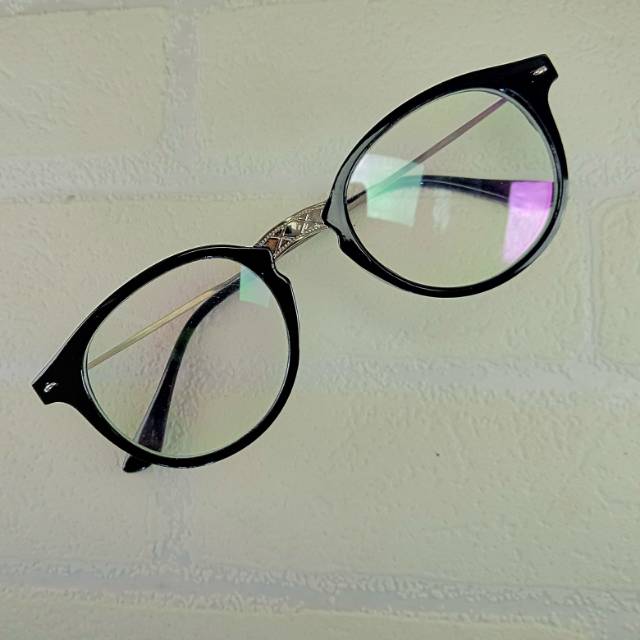 【COD】Kacamata Minus Hitam Bulat Oval | Lentur