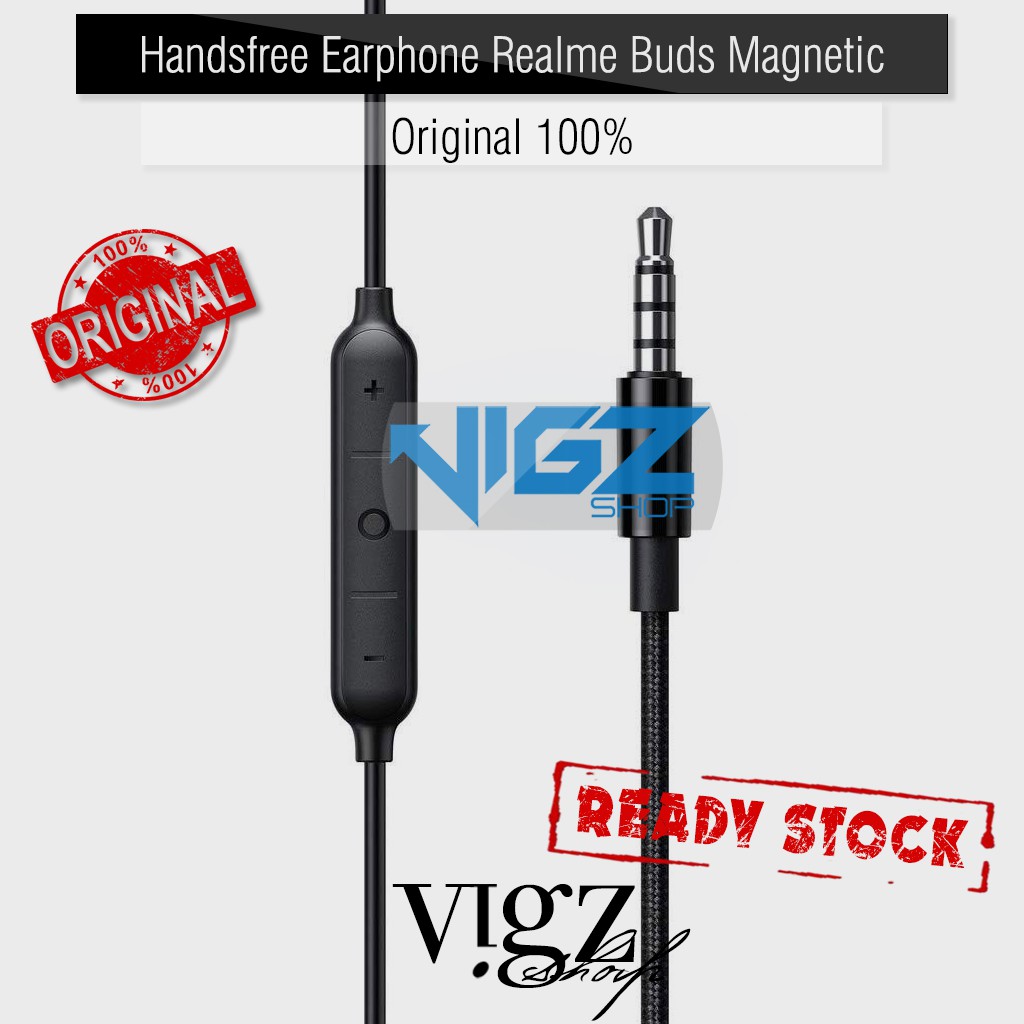 Handsfree Earphone Headset HF Realme Buds Magnetic RMA1001 Original 100%