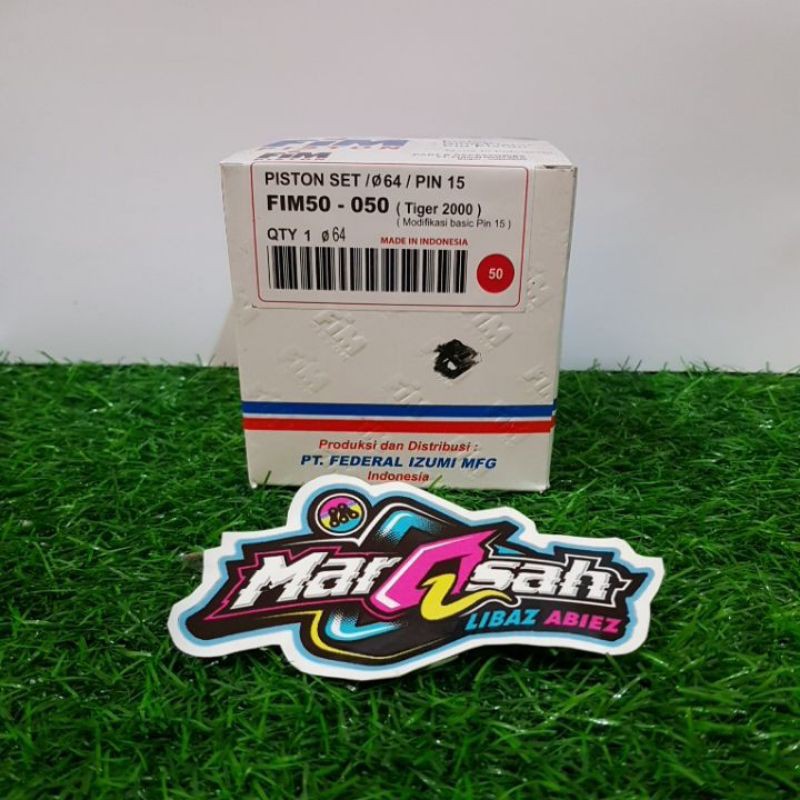 Piston fim50 tiger set ring piston fim tiger 63.5 64 64.5 65 65.5 66 66.5 dan pen seker marqsah racing-6