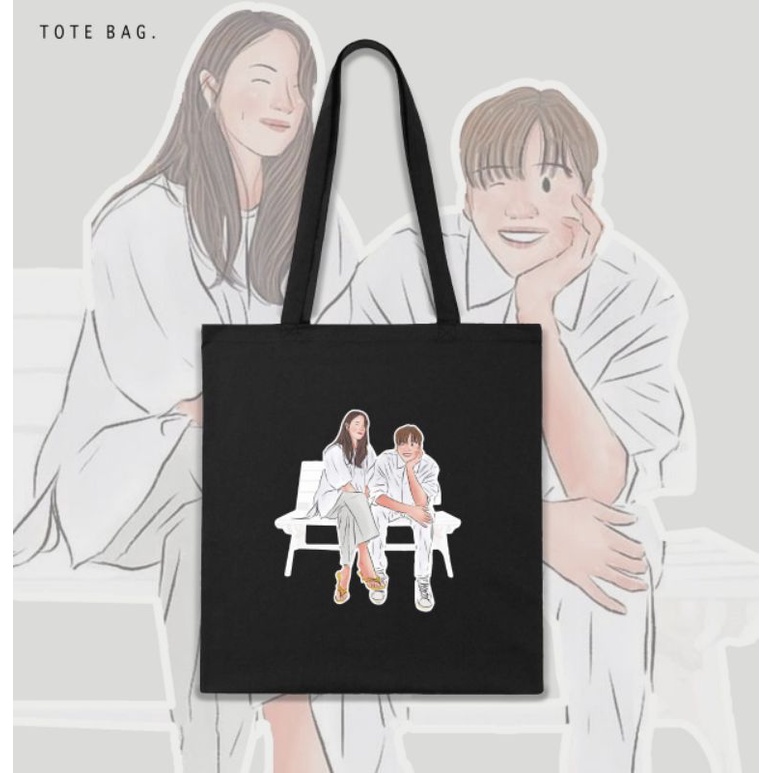 TOTE BAG HOME TOWN CHACHACHA/TOTEBAG CANVAS KIM SEON HO