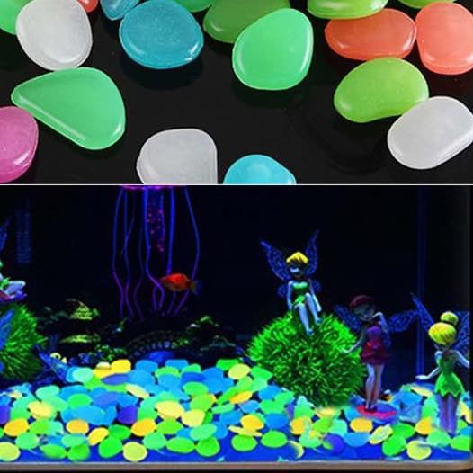 Batu Hias Dekorasi Aquarium Glow in The Dark warna warni viral Aquascape Garden Imos jnn