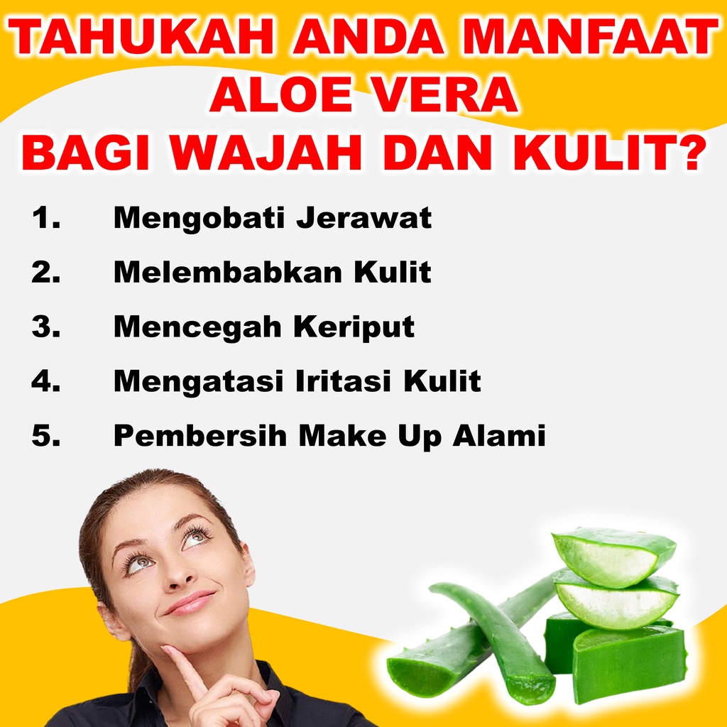 Aloe Vera Gel Pelembab Muka Aloevera BPOM Original B7P