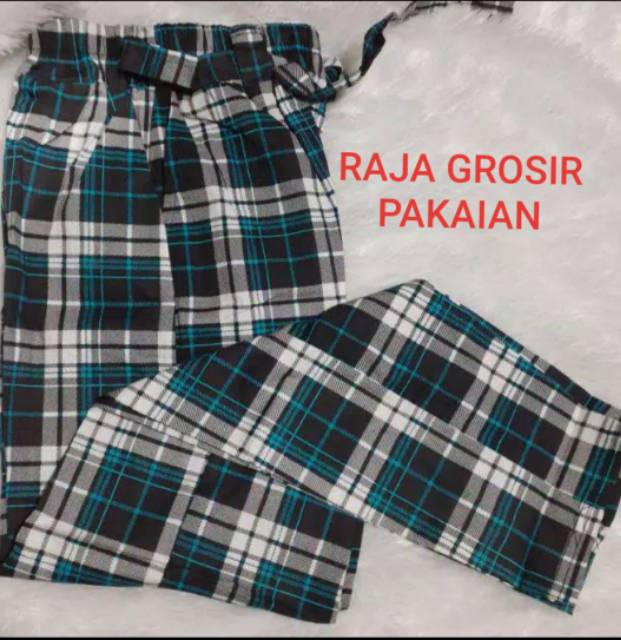 Celana Baggy Kotak Stretch / Buat Anak Remaja Dan Dewasa