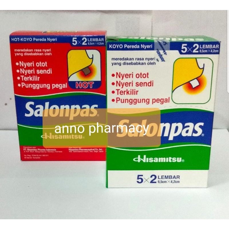 Salonpas Koyo 5 X 2 SALON PAS HARGA BOX  ( Biru / merah / Hitam )