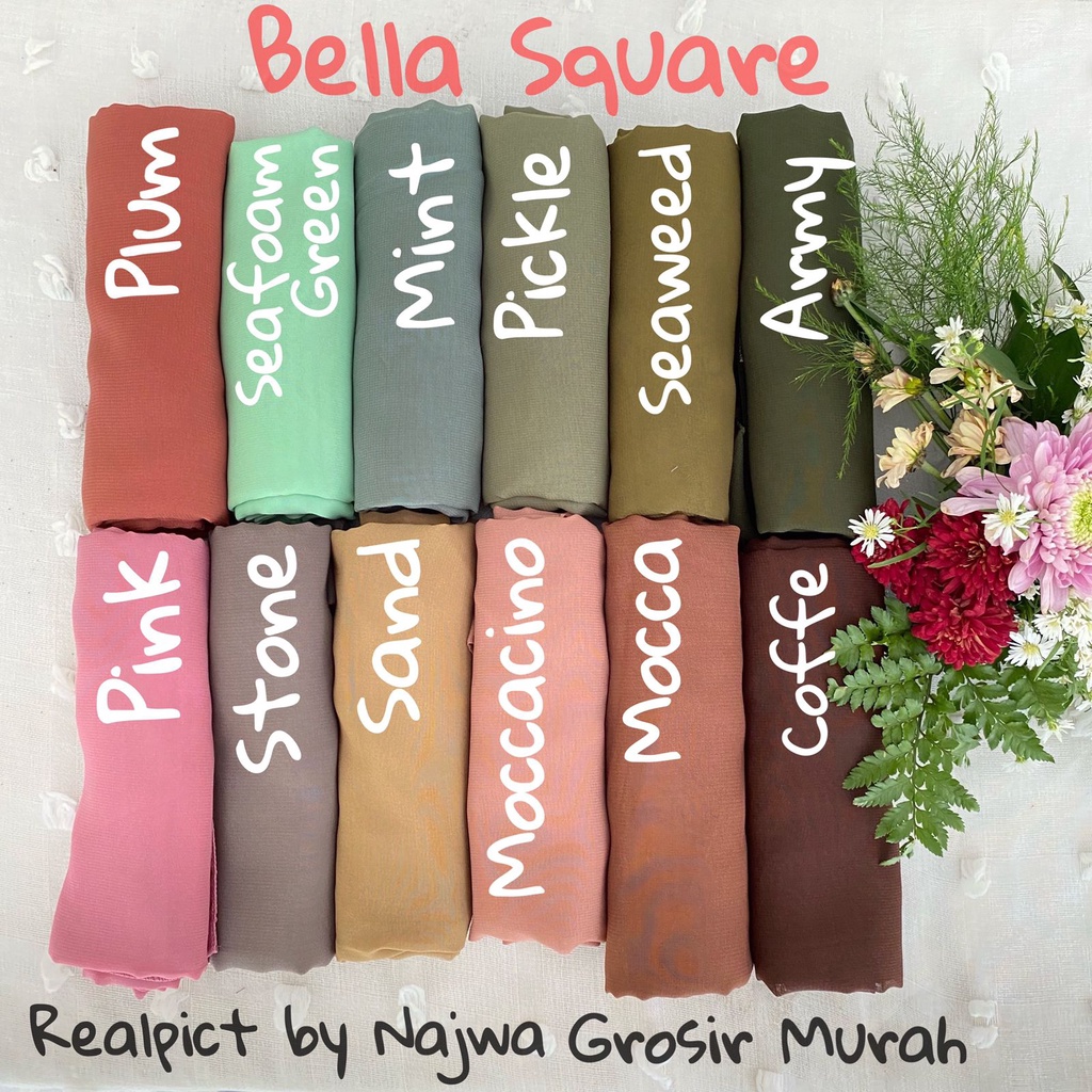 Bella Square Jilbab Segiempat Polycotton Premium-6