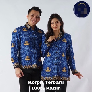Jual BATIK KORPRI TERBARU // KORPS PEGAWAI REPUBLIK INDONESIA (Kerah