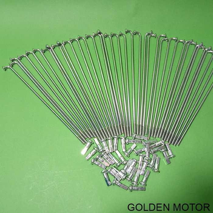 Ruji Jari Jari Batang Velg Ukuran 130 Chrome Hitam Gold Belakang Matic Ring 17 Honda Vario Karburato