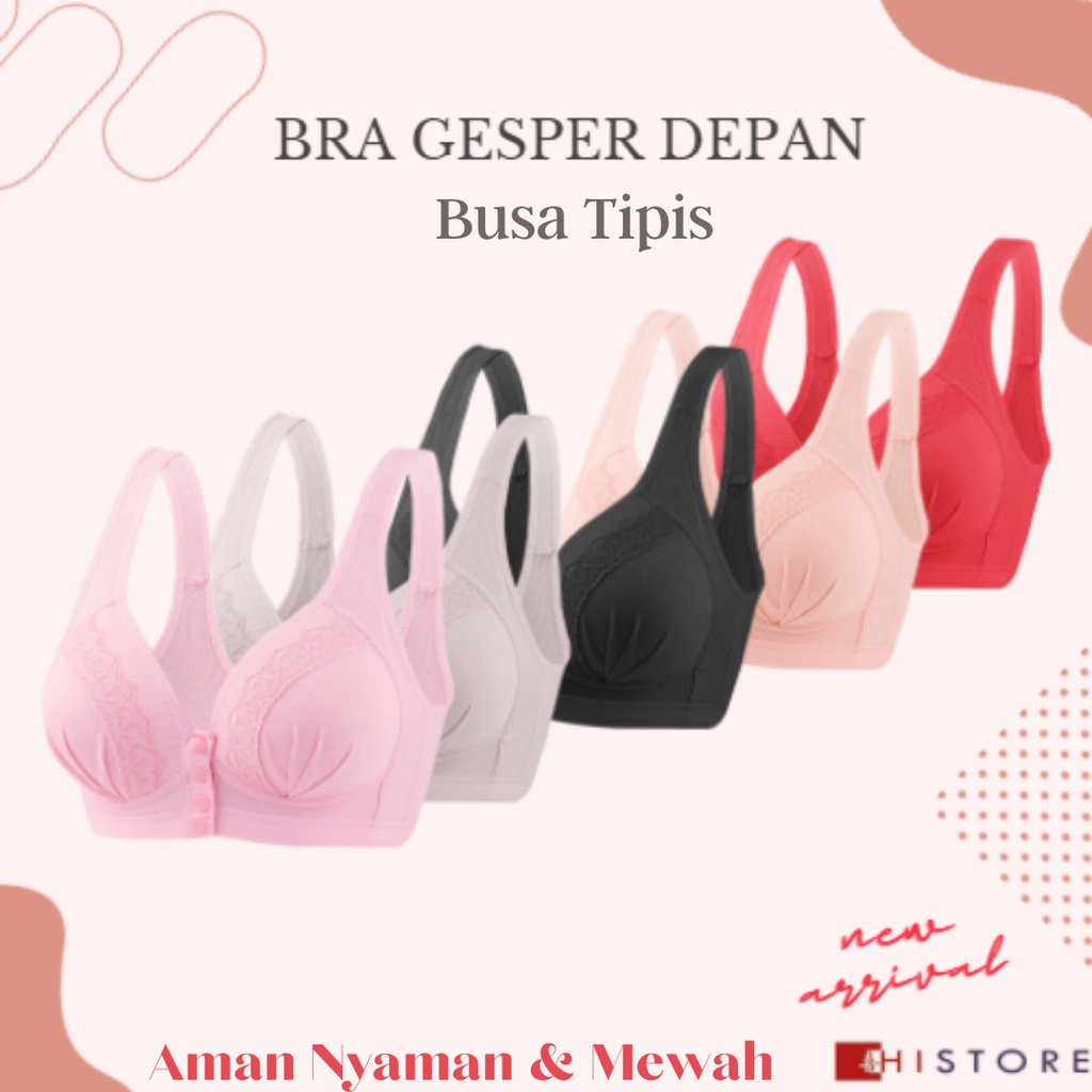 [HI] Bra Seamless Push Up Nirkabel Gesper Depan 368 Busa Tipis Cup BC Wanita Paruh Baya dan Tua