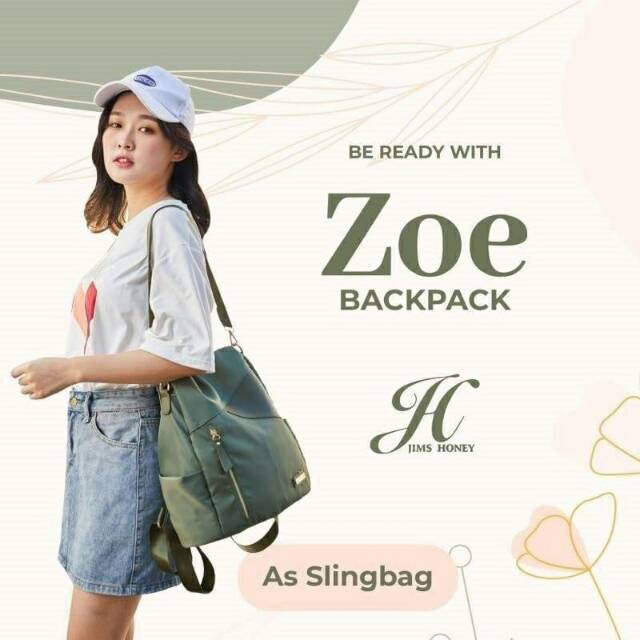 TAS RANSEL ZOE BACKPACK TAS WANITA TAS RANSEL MULTIFUNGSI
