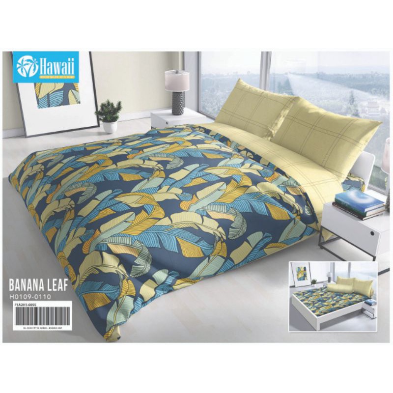 BEDCOVER SET MERK HAWAII/BEDCOVER SET MURAH