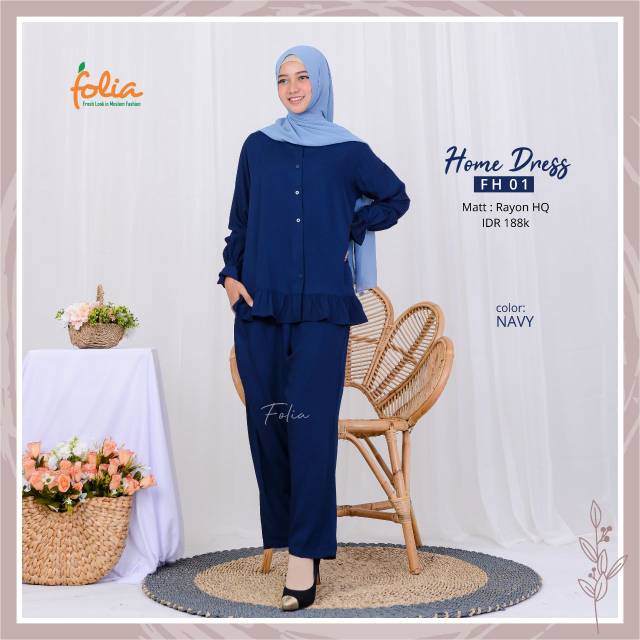 Home dress muslimah folia FH -01