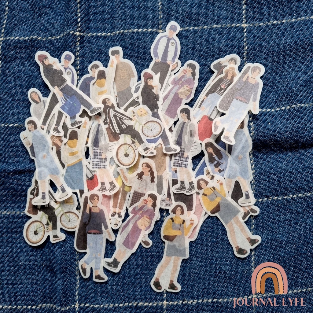 

[JOURNALYFE] 5 Pcs STIKER DEKOR - Character Boy and Girl