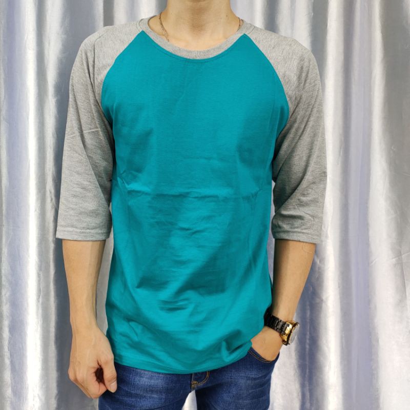 kaos reglan polos TOSCA-ABUMISTY lengan 3/4 20 22 S M L XL XXL