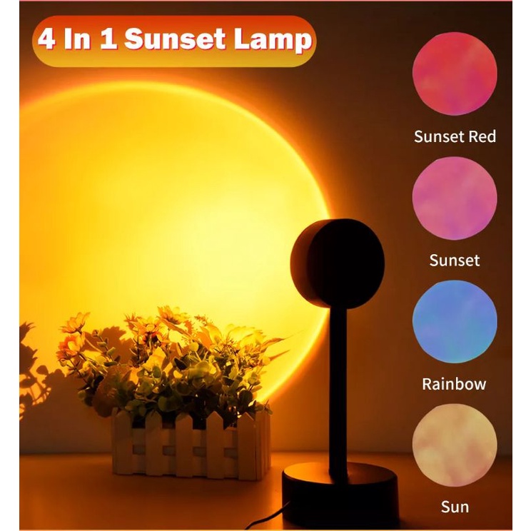 Lampu Sunset Sunset Lamp Fill Proyektor Lampu Tidur Motif Matahari