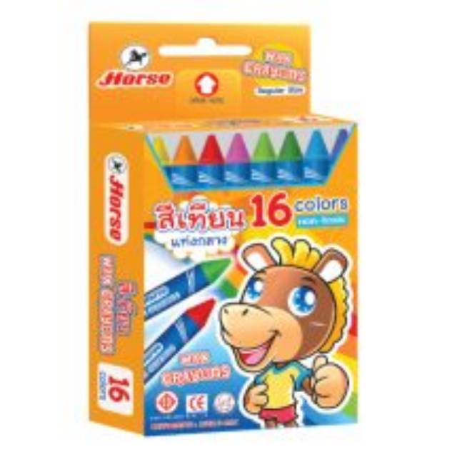 

Wax crayon 16 warna medium size