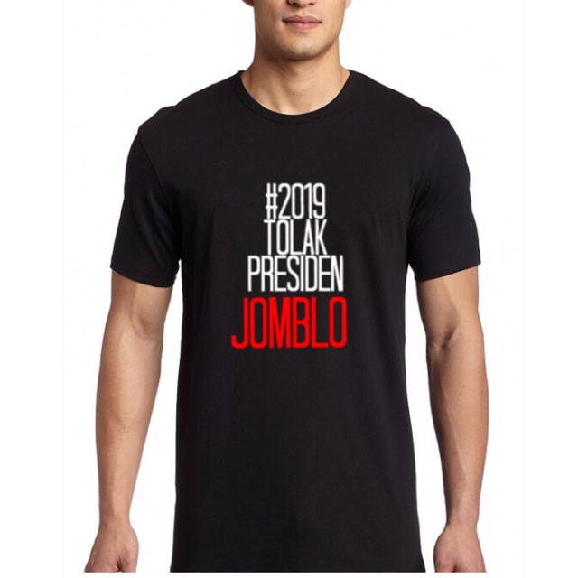 Kaos T-Shirt Tolak Presiden Jomblo Cotton Combed 30s