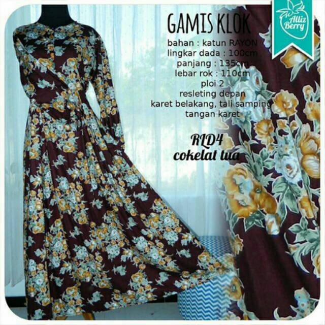 Gamis klok coklat tua