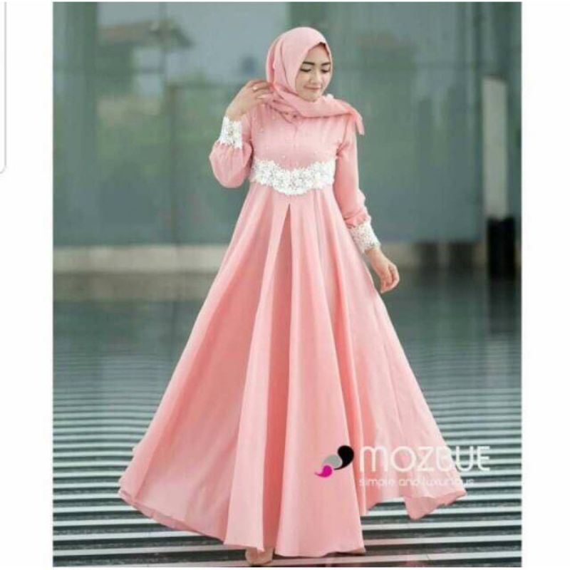 PALOMA Dress - Bisa COD Baju Gamis Dress Busui Brukat Brokat Mutiara Remaja Wanita Perempuan Ibu Mus
