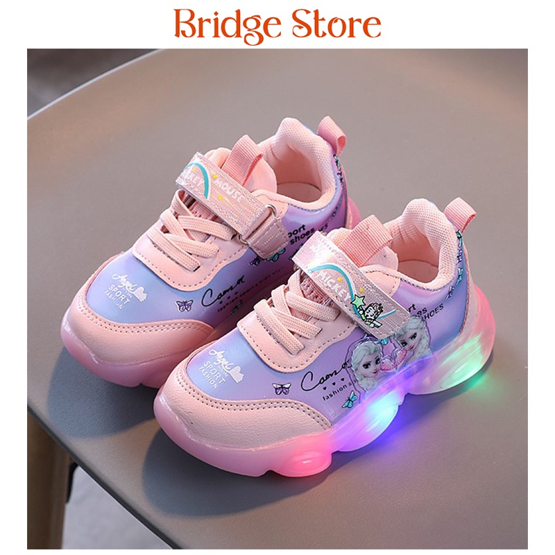 New Arrival!!! Sepatu Sneakers LED Anak Import / RARA Kids Frz / Sepatu Anak Perempuan LED