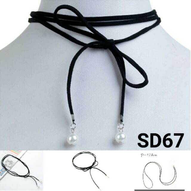 CHOKER TRIPLE LAYER PEARL SD67