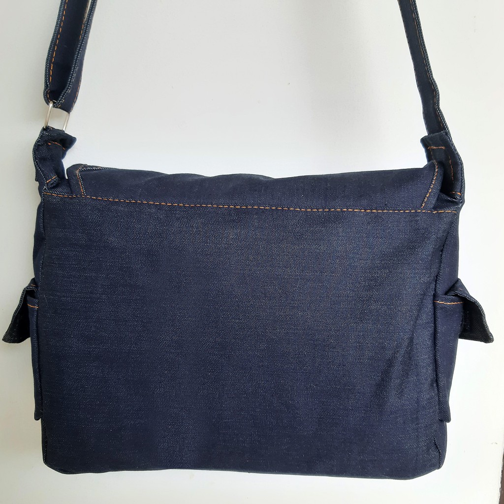 Tas Selempang Pria Denim Slempang Soren Cowok Miqdi Bahan Jeans