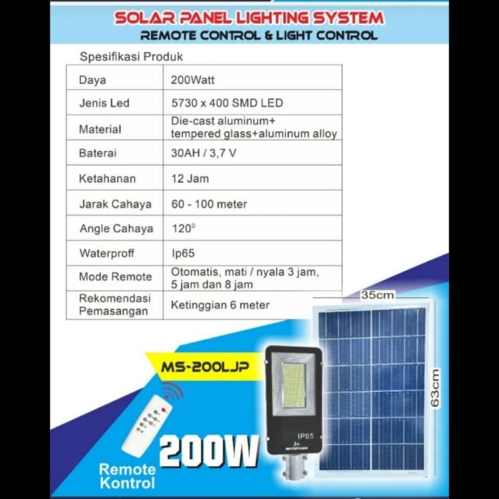 Solar Panel Lighting System Ms-200Ljp