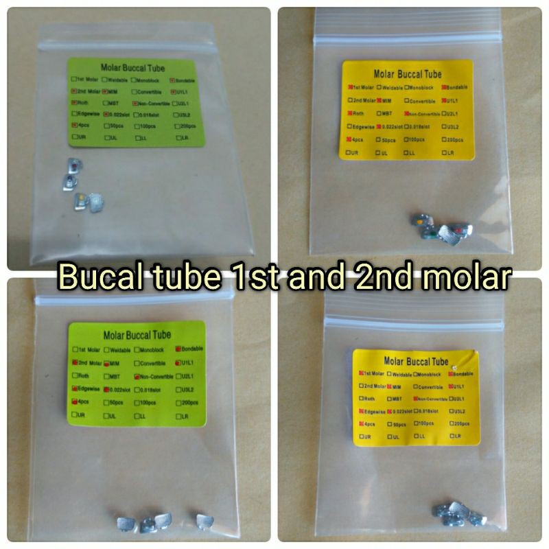 Buccal tube/ Bucal tube Roth Edgwise M1 dan M2 (1st dan 2nd molar)