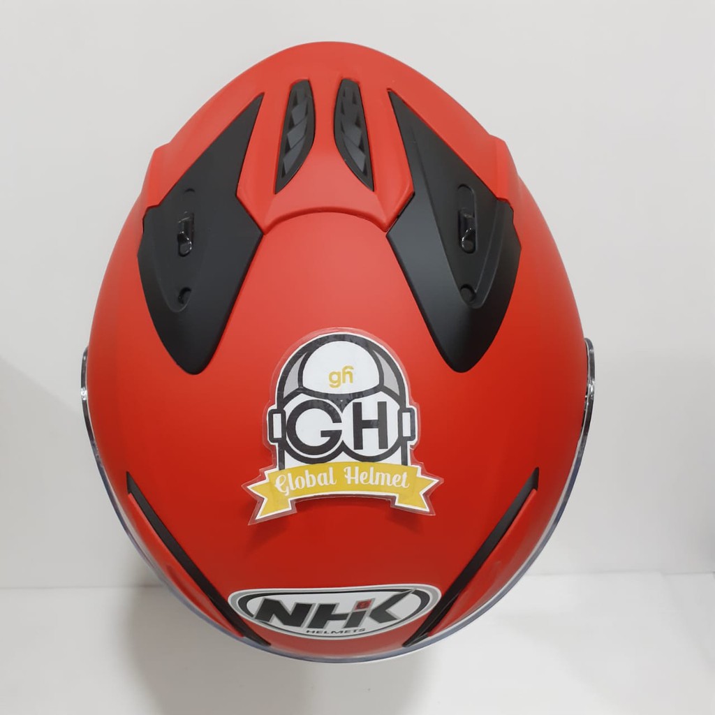 HELM NHK HALF FACE NHK R6 NHK R 6 SOLID RED DOFF NHK R6 POLOS