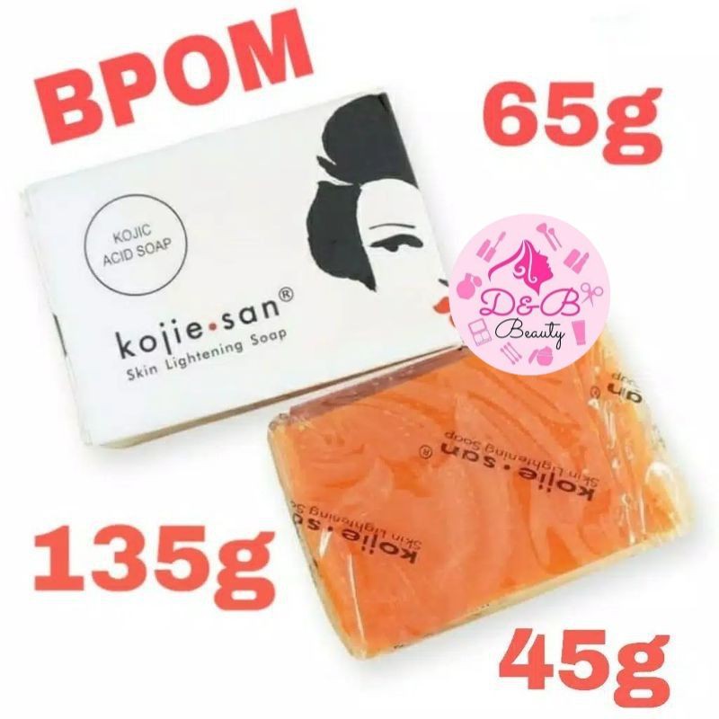 KOJIE SAN Kojic Acid Skin Lightening Soap 45gr / 65gr / 135gr sabun kojie san