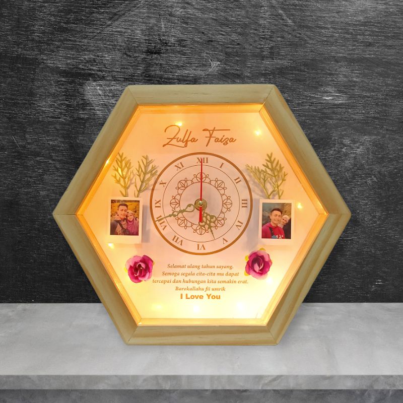 Kado frame 3D hexagonal polaroid