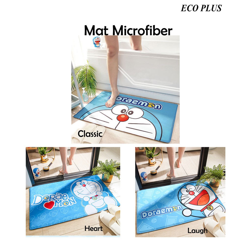 Keset Microfiber Floor Mat Carpet Cute motif Doraemon Cartoon