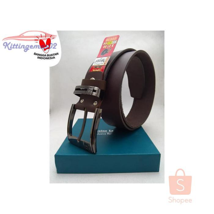 IKAT PINGGANG PRIA GESPER SABUK KTG2I72 FULL KULIT ASLI LEVIS LEMBARAN