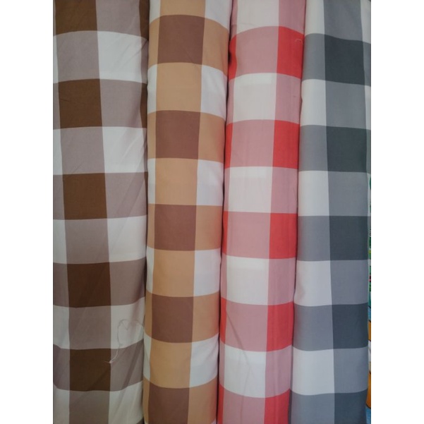 bahan kain sprei motif kotak sarung elegan Abstrak