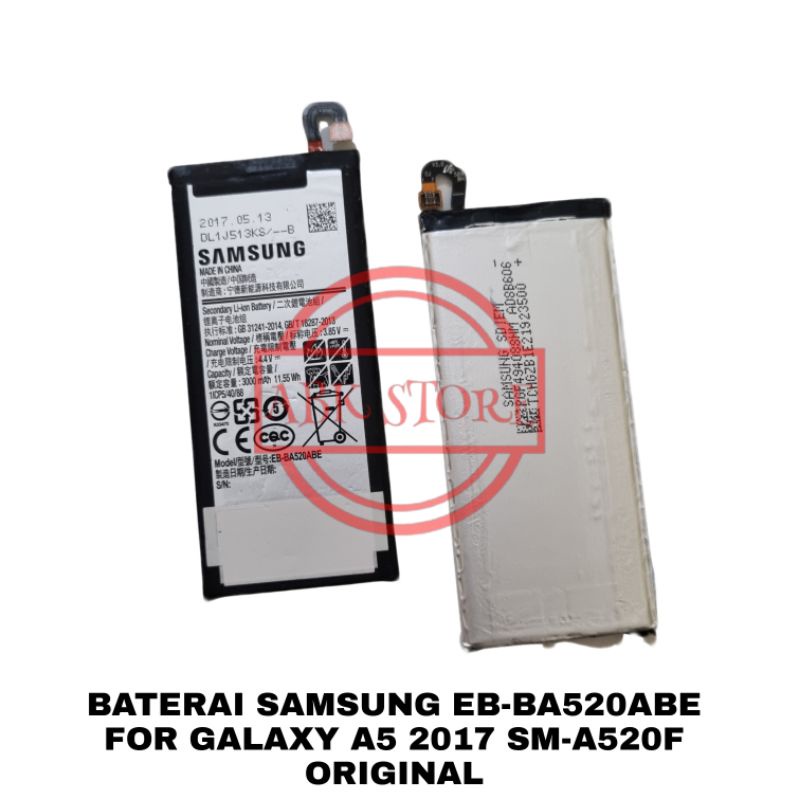 BATRE BATERAI BATTERY SAMSUNG GALAXY A5 2017 SM-A520F EB-BA520ABE ORIGINAL 100%