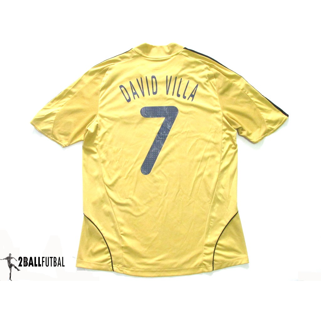 2008-2010 SPAIN AWAY ORIGINAL JERSEY Size L DAVID VILLA #7