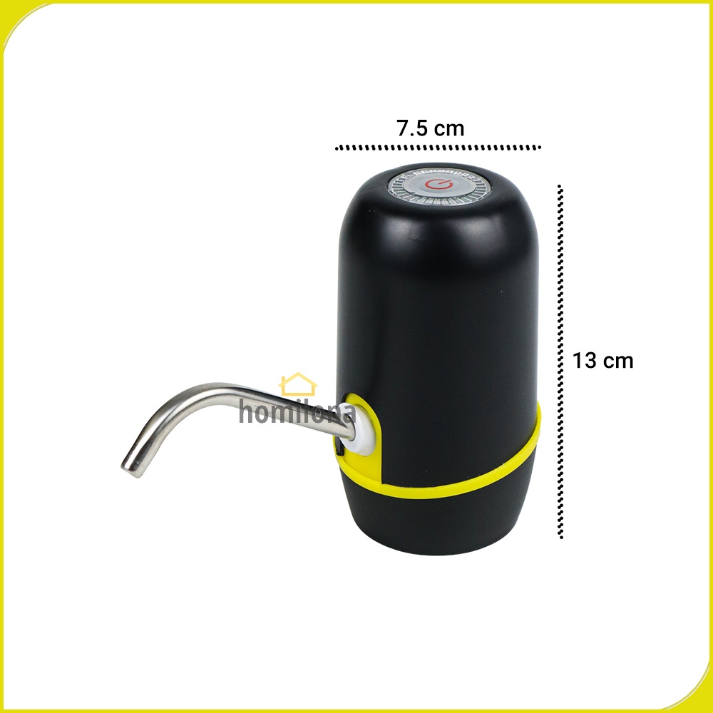 Pompa Elektrik Air Minum Galon Rechargeable - One Two Cups K1 - Black