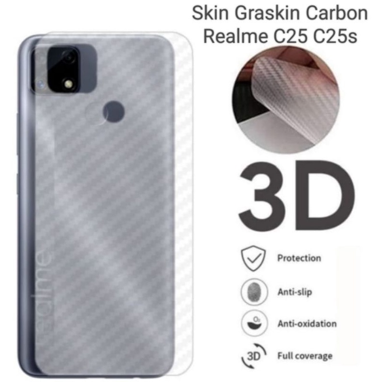 skin carbon realme tipe c25 c25s terbaru