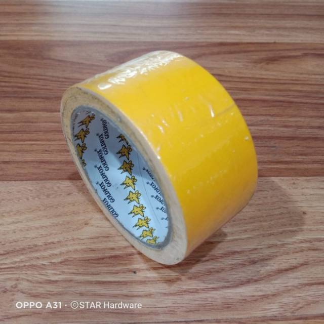 

GOLDFOX CLOTH TAPE LAKBAN KAIN KUNING 48 MM X 11 M DEKOR WEDDING PAMERAN